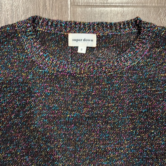 SUPERDOWN LUREX MESH CROP TOP IN MULTI COLOR - REVOLVE - Picture 2 of 3
